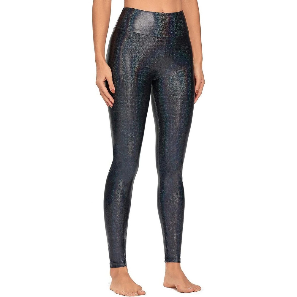 Houmous Women's Shiny Leggings with Unique Flash Sequins Full-Length Yoga Pants(